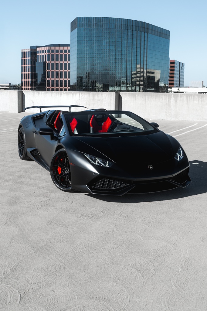Lamborghini Huracan Spyder (Satin Black) for Rent | Orange County